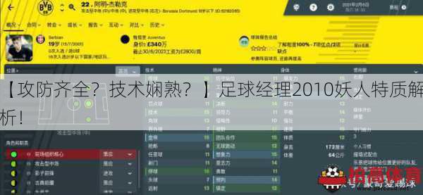 【攻防齐全？技术娴熟？】足球经理2010妖人特质解析！